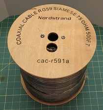 Nordstrand 500ft Siamese Coaxial RG59 Cable Wire CCTV Security Camera  cac-r591a