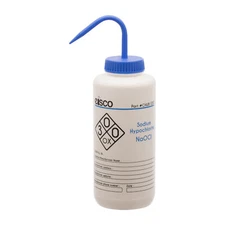 Sodium Hypochlorite Wash Bottle (Bleach), 1000ml - LDPE - Eisco Labs