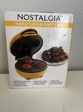 Nostalgia MyMini Lava & Bundt Cake Maker Compact Size YELLOW - NEW