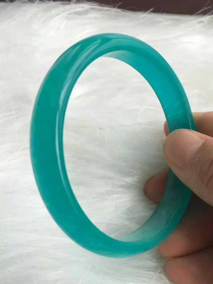 Brazalete Genuino Natural Verde Hielo Amazonita Piedras Preciosas Mujer Mozambique AAAA Foto 3 de 4