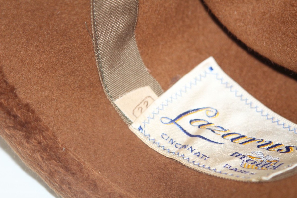 Vintage Brown La Vienne Austria Lazarus Fuzzy Velvet Bow 