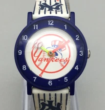 Vtg New York Yankees Watch Kids Youth MLB Baseball Suntime 1999 90s New Battery