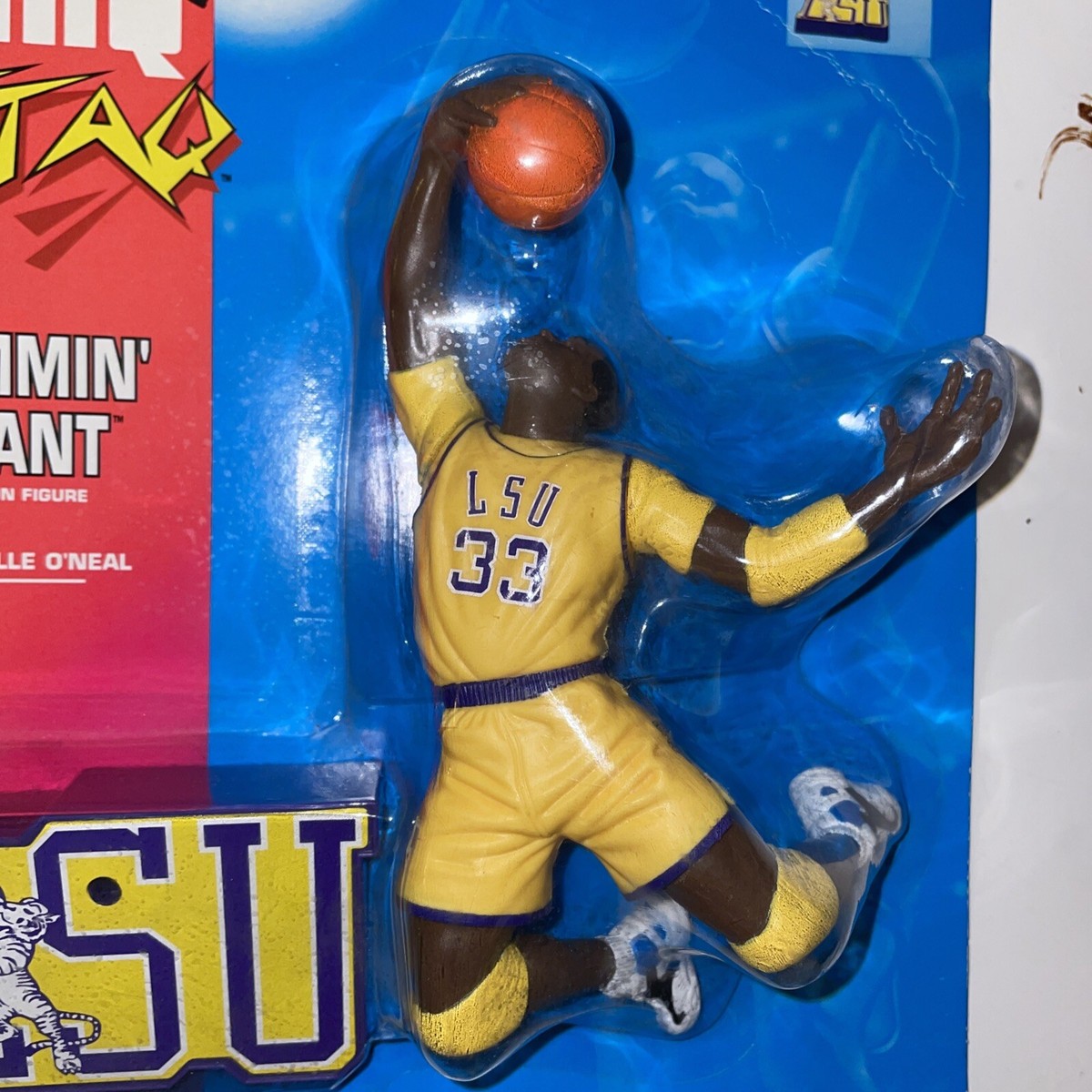 スラキュア、スリミータイム、マヌカジセン Shaq Kenner Shaquille O'neal Jammin' Giant LSU 1993 R3 for sale