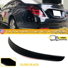 Rear Trunk Spoiler Wing For Benz W222 S Class S63 A Style 2014-2020 Gloss Black