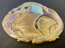 Vintage Gold  Black Cranes Charmant Beverly Hills Belt Buckle with Sticker