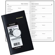 At-A-Glance 80-500-05 Web Address Book, Password Book, 3-1/2 x 6"