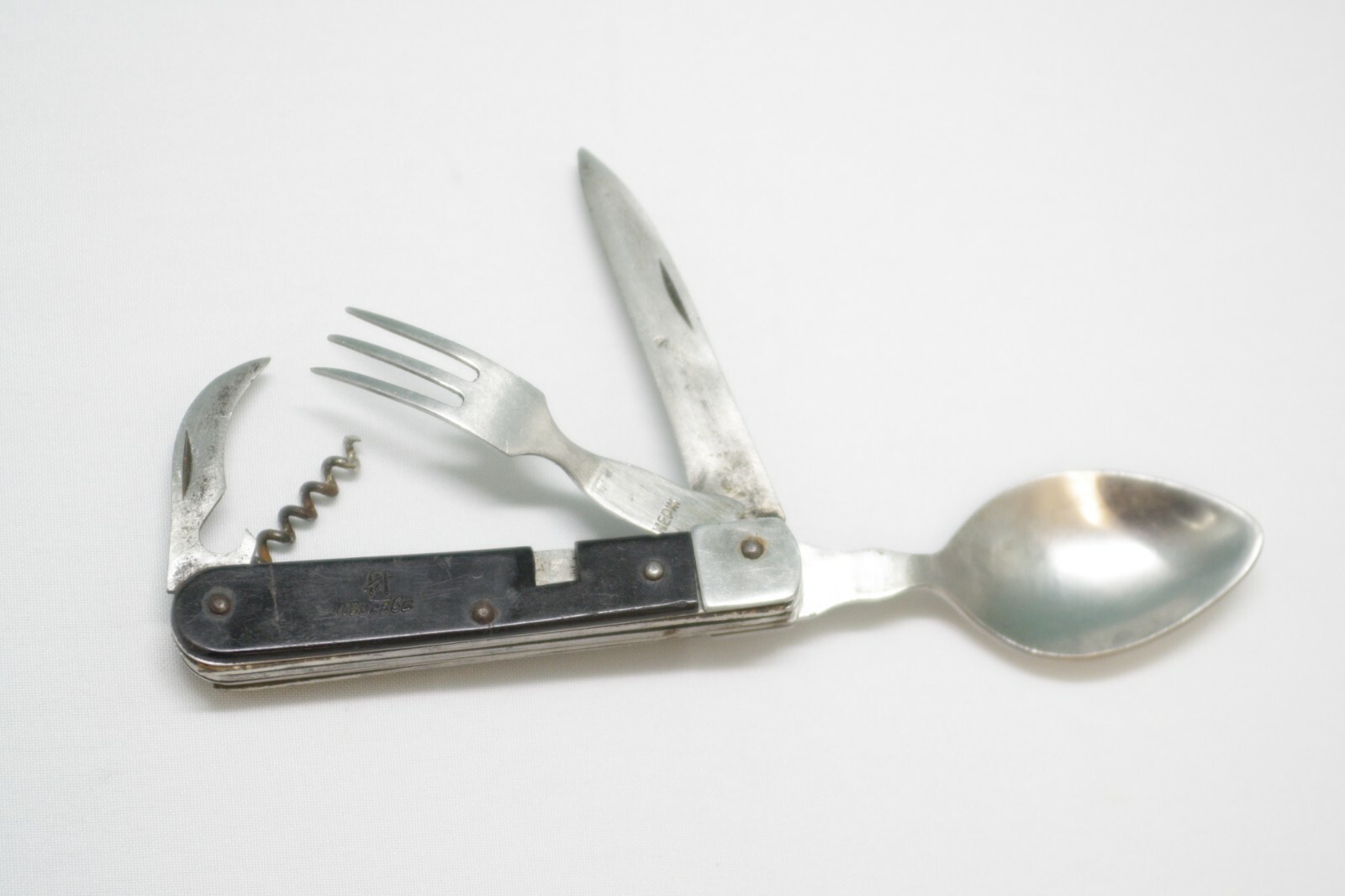 Moscow. Old Vintage tourist camping knife. Fork, spoon, corkscrew. eBay
