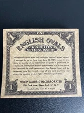 Vintage 1950's Phillip Morris English Ovals Cigarette Special Inserts-Lot of 133