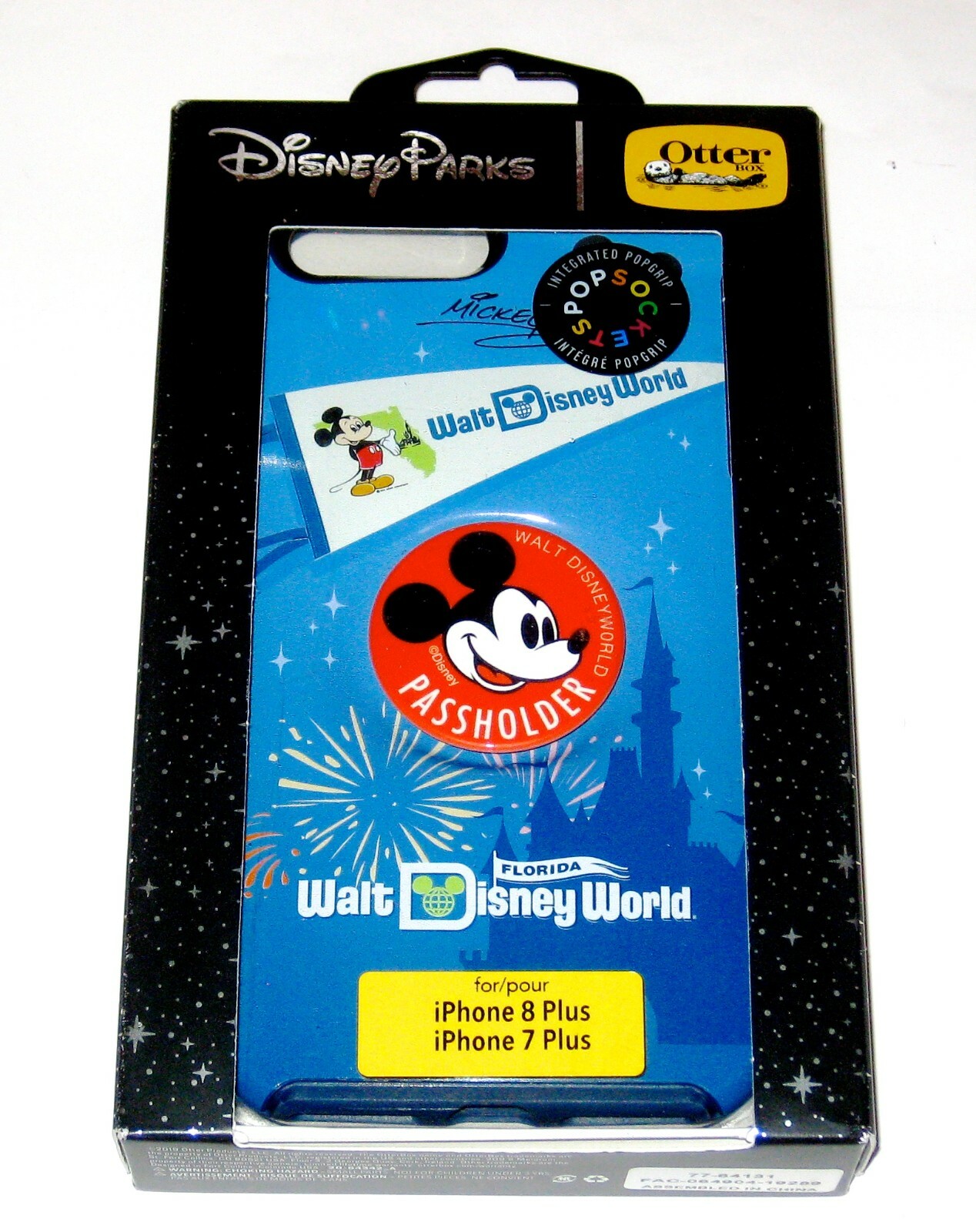 OTTERBOX PopSocket Grip 7+ 8 Plus 8+ iPhone Case Disney Park Mickey Retro Castle-image