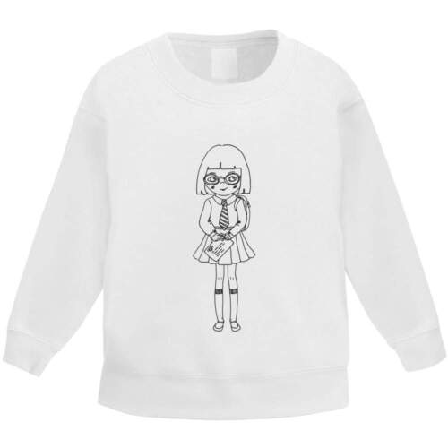 'School Girl' Kid's Sweatshirt / Sweater / Jumper (KW035874) - Picture 1 of 14