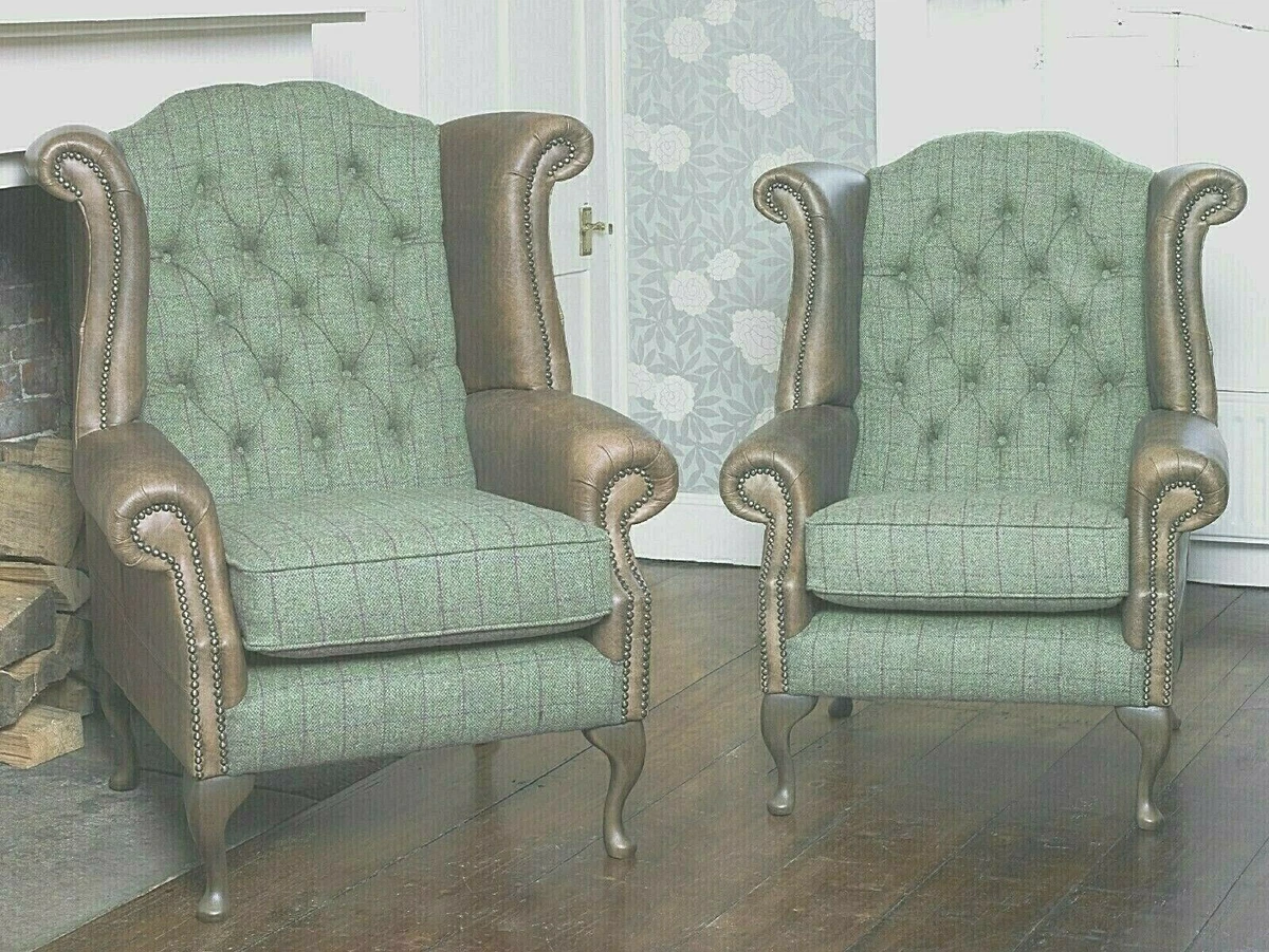 Traditional high 2024 back wing chairs