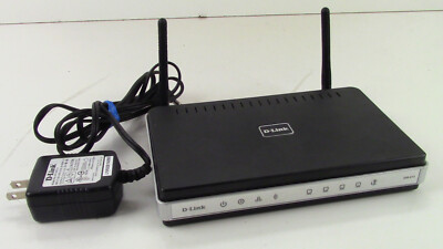 D-Link DIR-615 4Ports 10/100 N300 Wireless N Router w/PwrCord & Cable - WORKS!