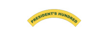 4" us military president's hundred yellow bumper sticker decal usa made