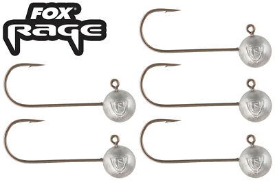 Fox Rage Micro Jig Heads - 5 Jigköpfe, Raubfischhaken, Angelhaken, Einzelhaken