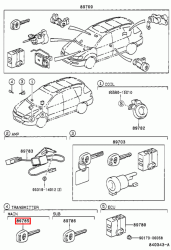 Genuine Camry SXV20 MCV36 MCV30 3.0 2.2 Transponder Master Key Blank Uncoded - Picture 9 of 24