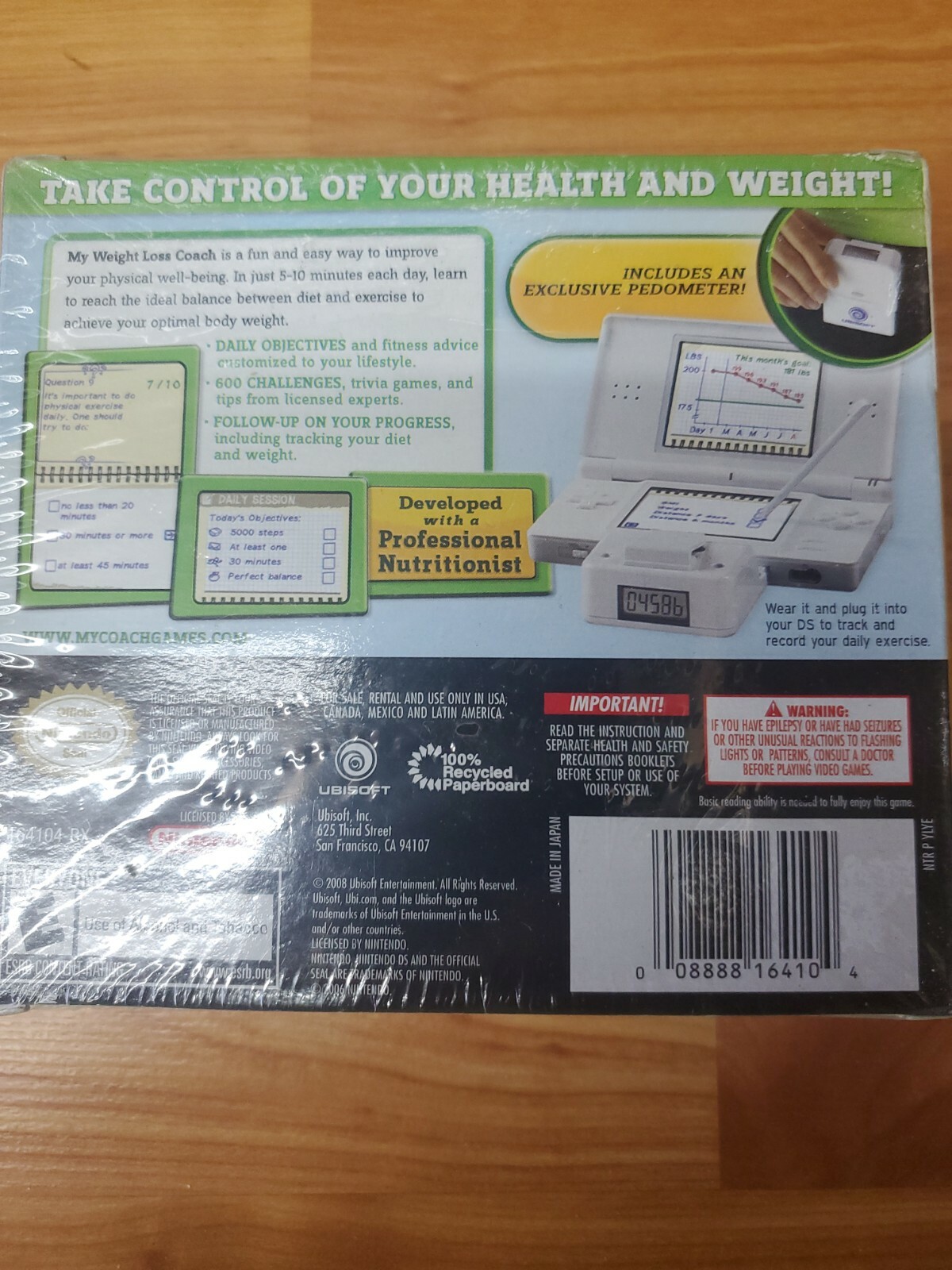 My Weight Loss Coach w/ Pedometer Nintendo DS Game Still for sale