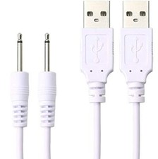 2 Pack DC Charging Cable Replacement 2.5mm USB Fast Charger Cord Adapter