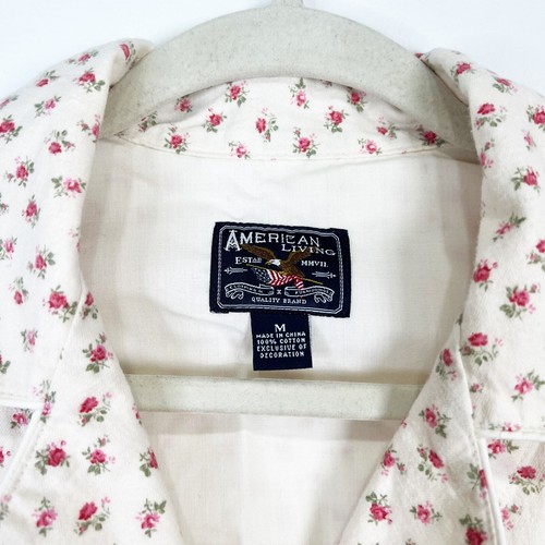 American Living rosa und weiß Blumen Calico Pyjama Set 100% Baumwolle Größe Medium - Bild 4 von 8