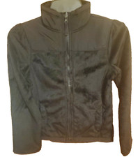 The Children s Place Girls Fleece Zip Up Soft Fleece Jacket Pockets Black M 7/8