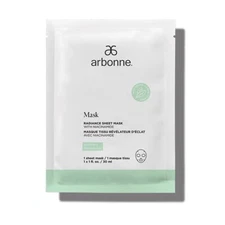 Arbonne Radiance Sheet Mask With Niacinamide Face Mask Hydrate Brighten Tone