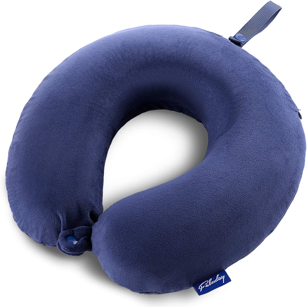 Memory Foam Travel Pillow for Neck Support on Airplanes and Car Rides