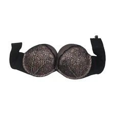 Victoria's Secret Very Sexy Multi-Way Bra 32DD Black Lace Padded Push Up