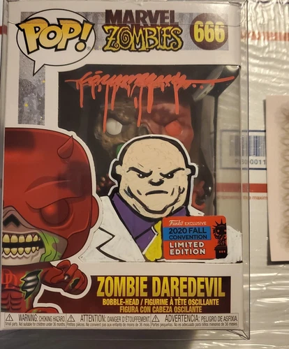 Funko Zombie Daredevil #666 NYCC 2020 sign and Kingpin remark by Gorkem Demir