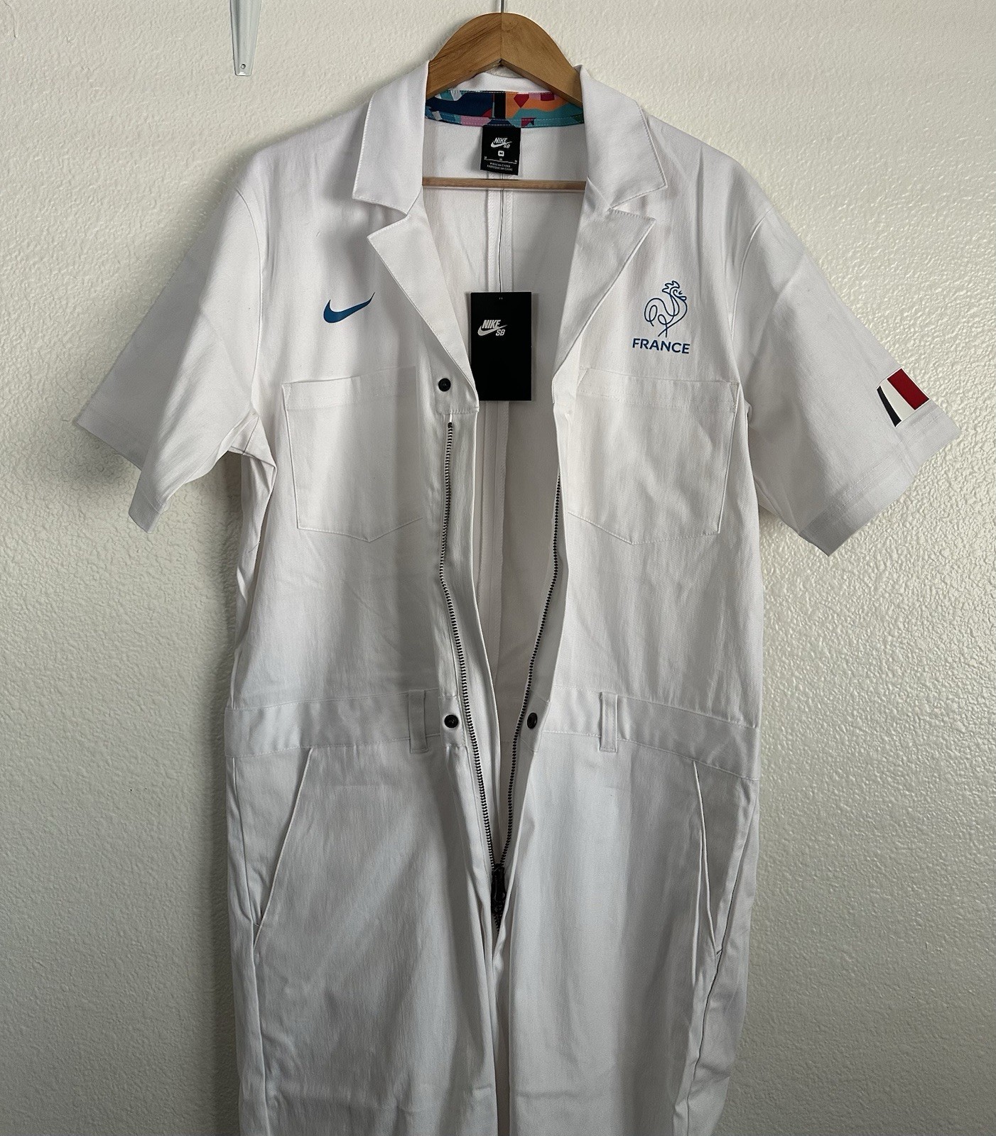 Nike SB Parra Olympics France Federation Skate Jumpsuit Coveralls Men Sz Medium thumbnail 6