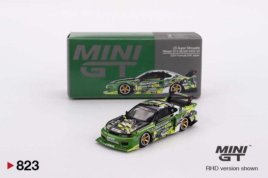 Mini GT 1:64 Nissan LB-Super Silhouette S15 SILVIA #555 V2 2024 Formula Drift