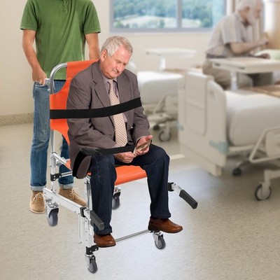 EMS Stair Climbing Chair Medical Emergency Evacuation Lifting Wheelchair w/Belts