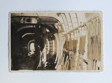 Military man plane, paratrooper? - Old snapshot photo