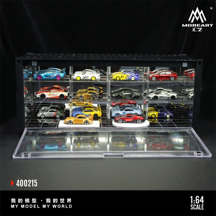 Model Auto Display Box 1/64 Diorama Garage Parkeergarage Acryl Model Scène Speelgoed Set Cadeaus Voor Kinderen Collectie (Zonder Auto 'S)  26
