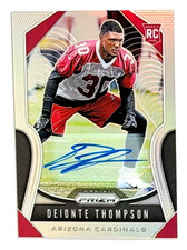 2019 PANINI AUTO DEIONTE THOMPSON SIGNED AUTOGRAPH ROOKIE CARD RC SILVER PRIZM. rookie card picture