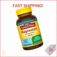 Nature Made Magnesium Oxide 400 mg Softgels, Extra Strength Magnesium Supplement