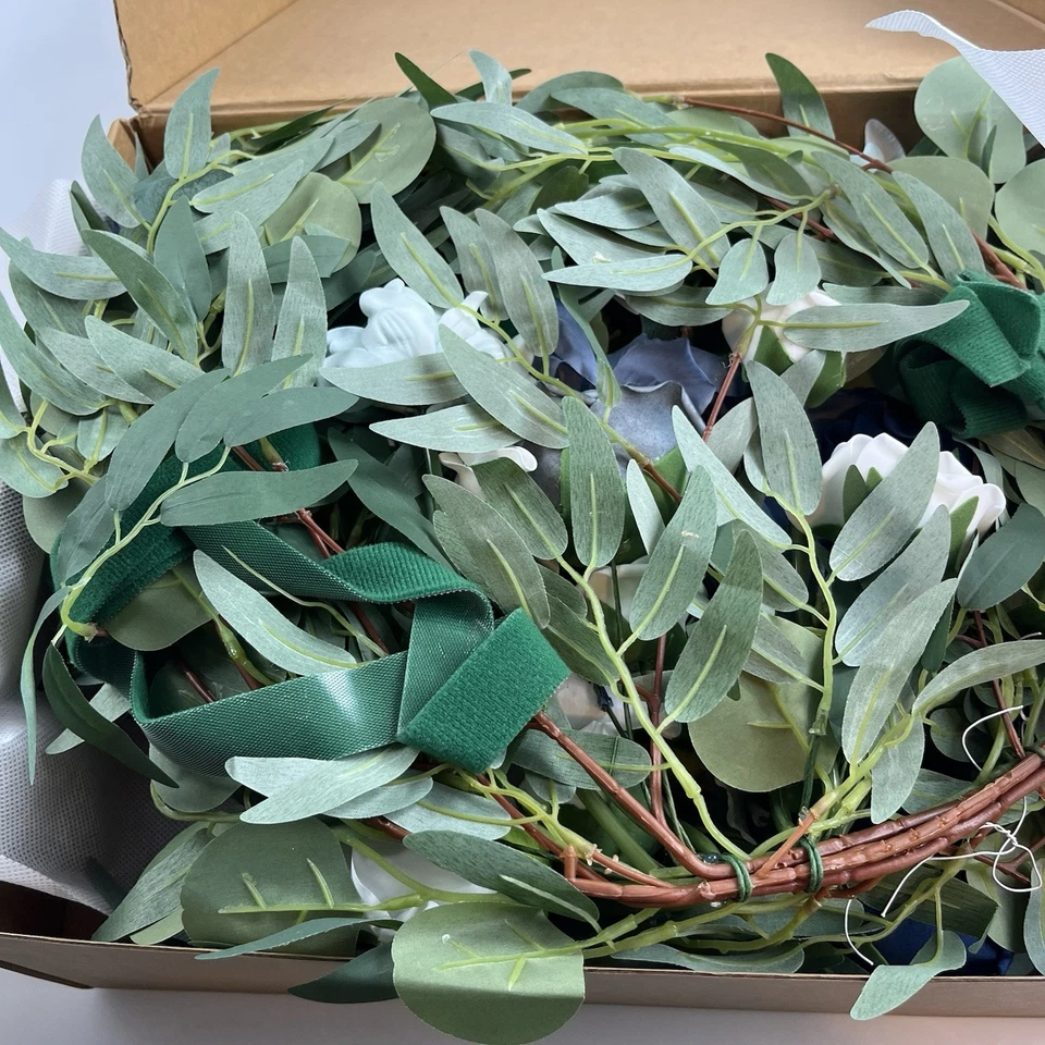 Flores artificiais de arco de casamento azul empoeirado Ling’s Moment  - Imagem 4 de 4