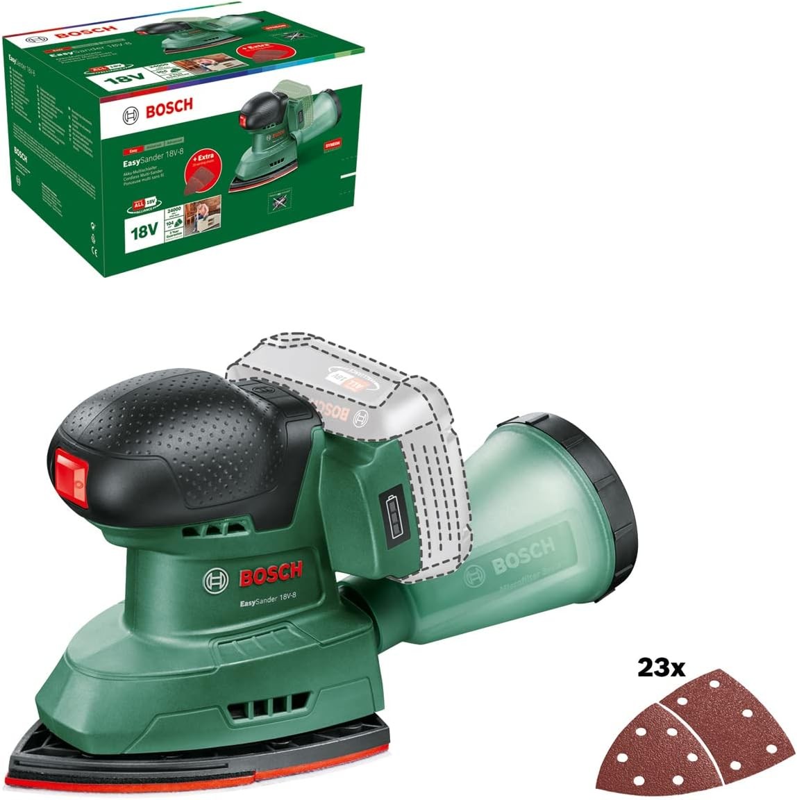 Bosch EasySander 18V-8 Cordless Multi Sander Bare Tool 06033E3001 Power For All