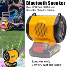 Cordless Bluetooth Speaker For Dewalt 18v 20v Battery For Jobsites Home Party