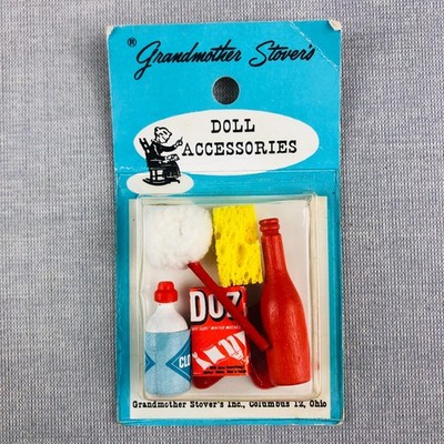 Grandmother Stovers Doll Accessories CLEANING SUPPLIES Dollhouse Miniature NOS