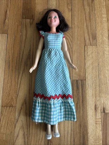 Vintage 1971 Mattel Quick Curl Casey Large 19" Brunette Doll w/ Original Outfit