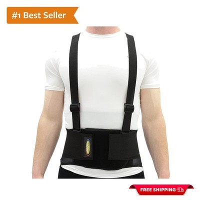 Unisex Adjustable Back Support Brace for Lumbosacral Pain Relief - Small Size