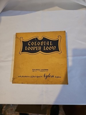 Vintage Colonial Looper Loom Metal Instruction And Pattern Booklet 1955 Booklet
