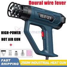 2500W Heat Gun Electric Hot Air Gun with Dual-Temperature 4 Nozzles Tool New