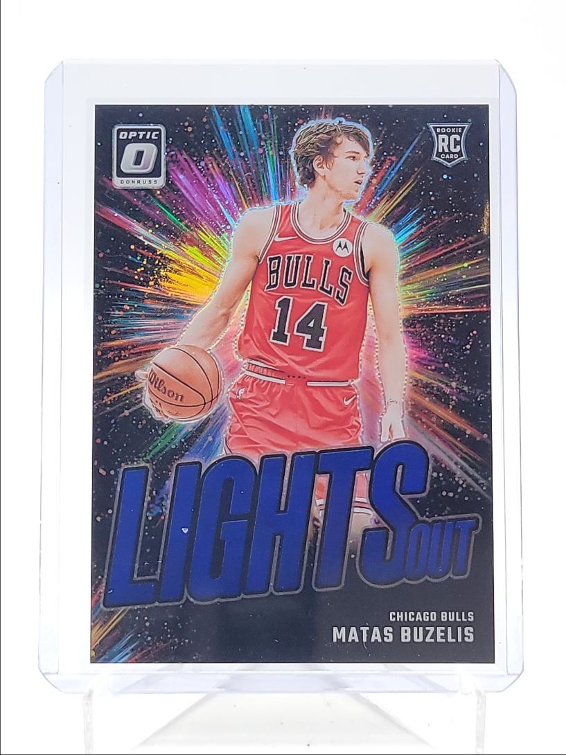 MATAS BUZELIS 2024-25 DONRUSS OPTIC LIGHTS OUT ROOKIE BLUE RC /49 Q6027