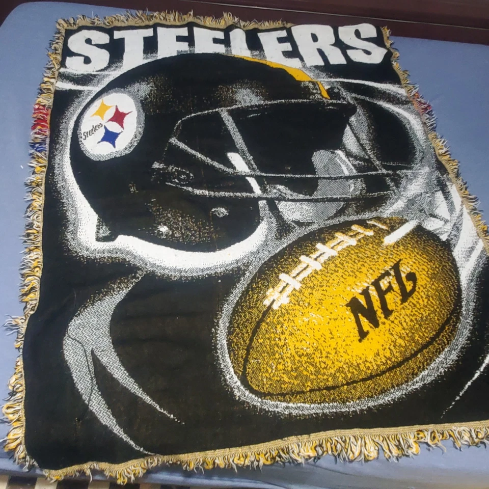 Cobertor NFL Pittsburgh Steelers por Northwest Company malha vintage - Imagem 2 de 4