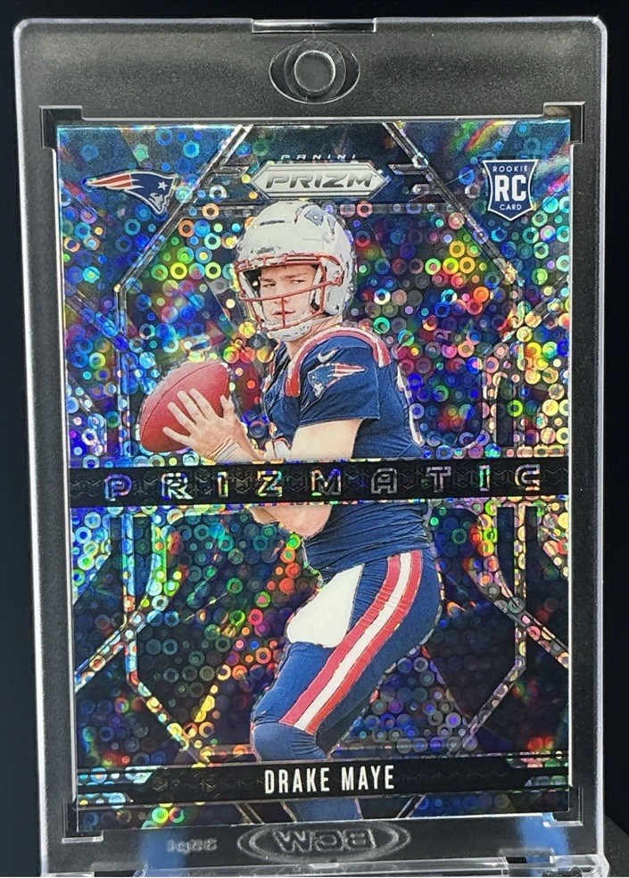 2024 Panini Prizm Drake Maye No Huddle Prizmatic Rookie #2 New England Patriots