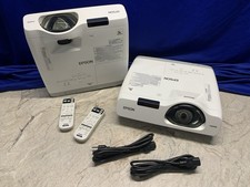 Epson PowerLite 520 Projector w/Remote Power Cord - x2 - 638 1785 Hours Used