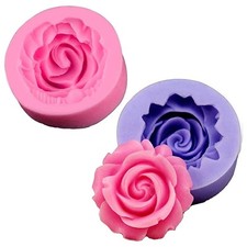 2 Stücke 3D Silikon Backform Rose Blume Silikon Form Fondant Geschenk 