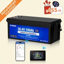 DC HOUSE 36V 100Ah LiFePO4 Lithium Battery BlueTooth Monitoring Golf Carts RV