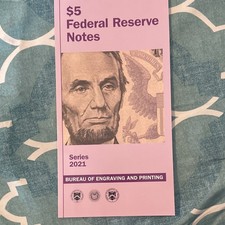 Billetes de 5$ sin  Cortar sin circular 