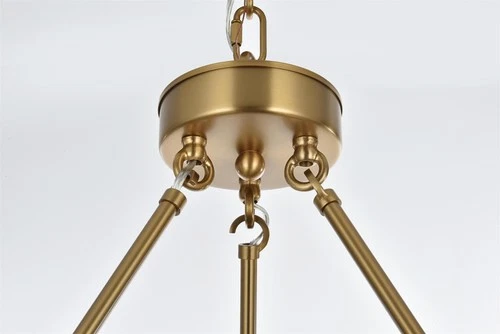 Elegant Lighting Cadence 48" Two-Tier Chandelier in Satin Gold - Picture 6 of 8
